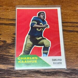1960 Fleer Football Card #104 Charles Kaaihue-Oakland Raiders